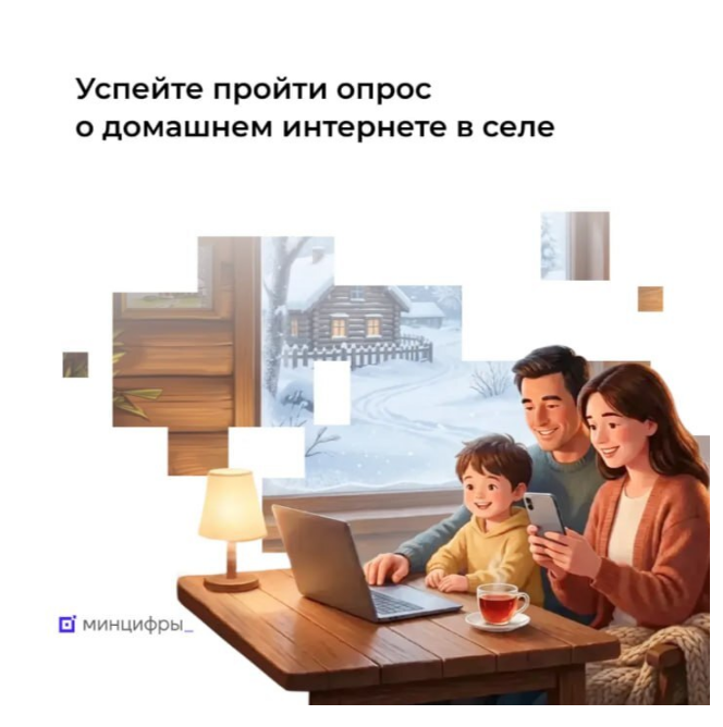 Минцифры России проводит опрос о потребности в подключении к домашнему интернету