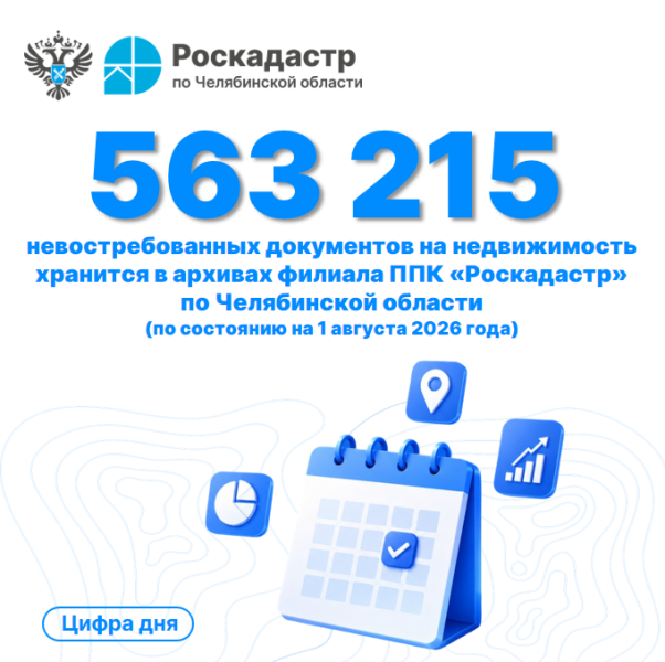 Более 563 тысяч оригиналов документов на недвижимость хранится в архиве челябинского Роскадастра