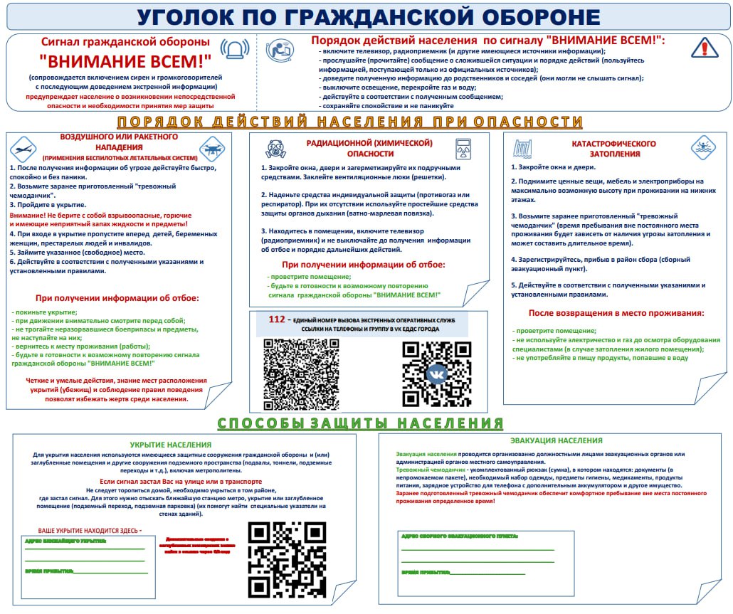 Уголок по гражданской обороне