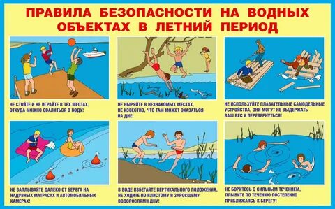 Соблюдение правил безопасности во время отдыха у водоёма в летний период