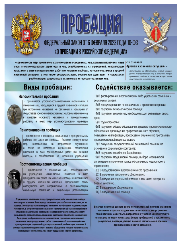 Меры поддержки осужденных
