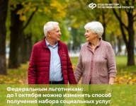 До 1 октября федеральные льготники Челябинской области могут изменить способ получения набора социальных услуг