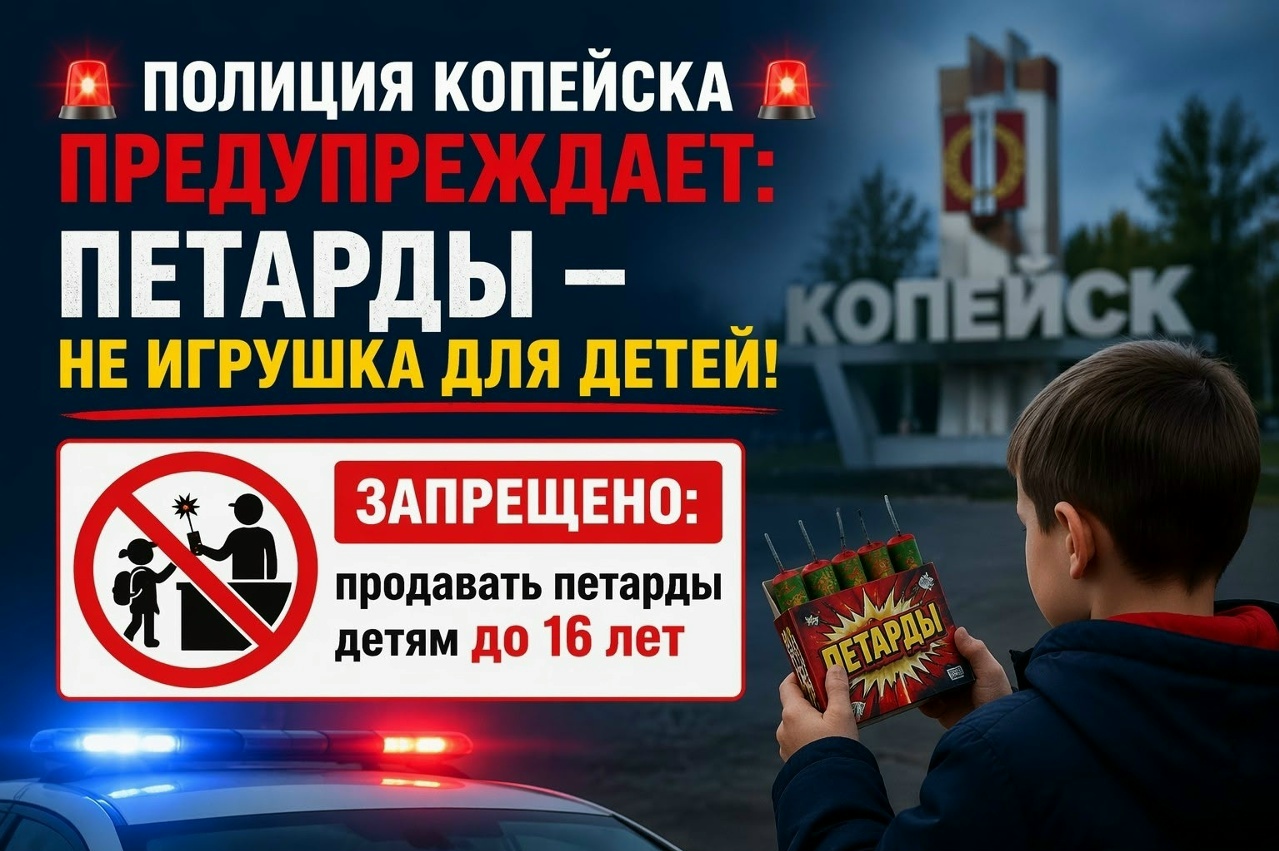 Полиция Копейска предупреждает: петарды — не игрушка для детей!
