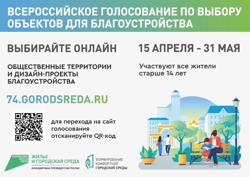 В голосовании за объекты благоустройства приняли участие более 537 тысяч южноуральцев