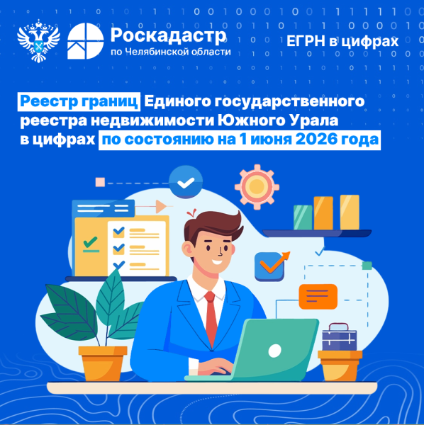 Реестр границ Единого государственного реестра недвижимости Южного Урала в цифрах по состоянию на 1 июня 2026 года