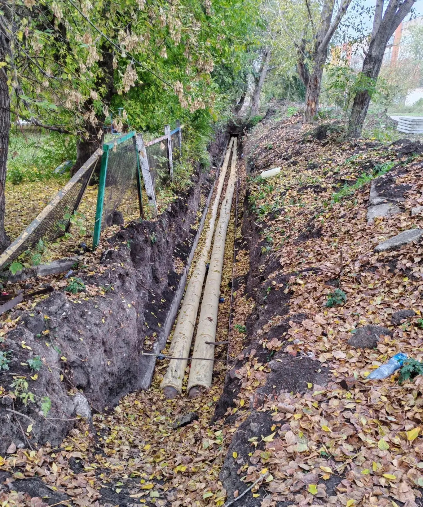 В Копейске ведутся работы по подаче теплоснабжения в поселке Потанино 