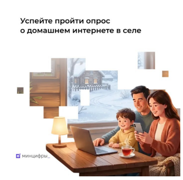 Минцифры России проводит опрос о потребности в подключении к домашнему интернету