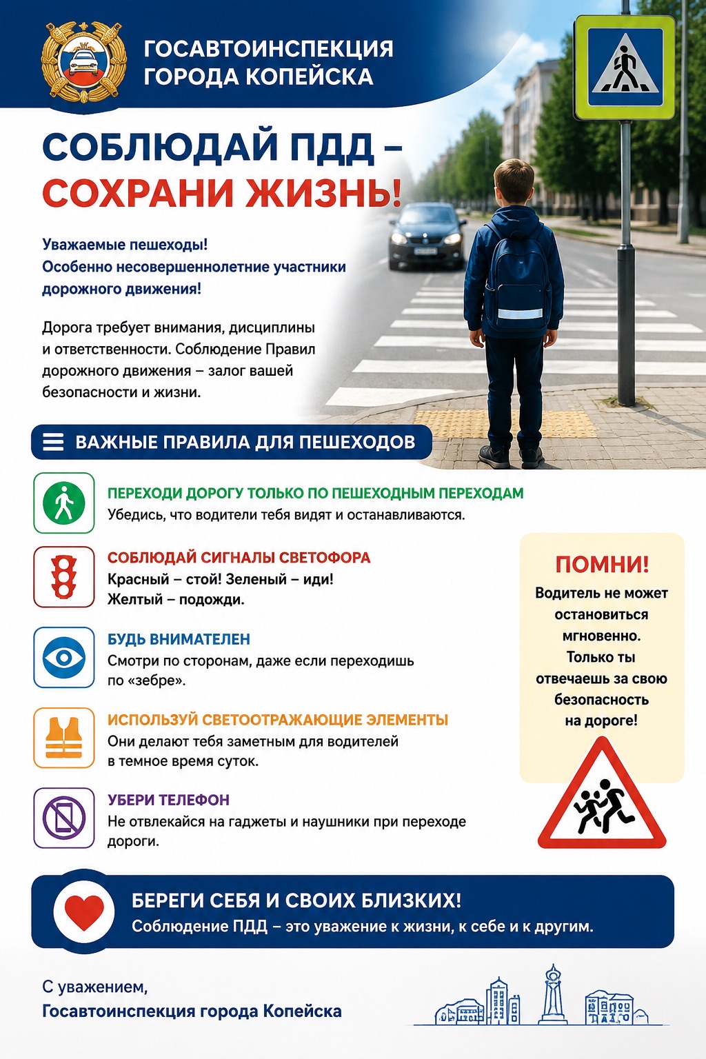 На территории Челябинской области стартует профилактическая акция «Пешеход»